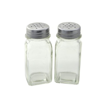 181111-CLEAR SALT & PEPPER GLASS SET 